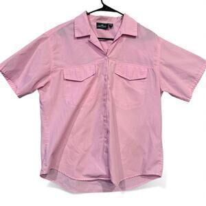 Cabin Creek Light Pink Casual Button Down Shirt Large Light Stains See Photos
